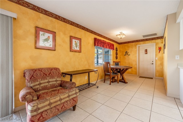 view of tiled dining space