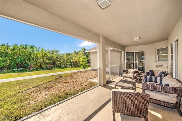 view of patio / terrace featuring an outdoor hangout area