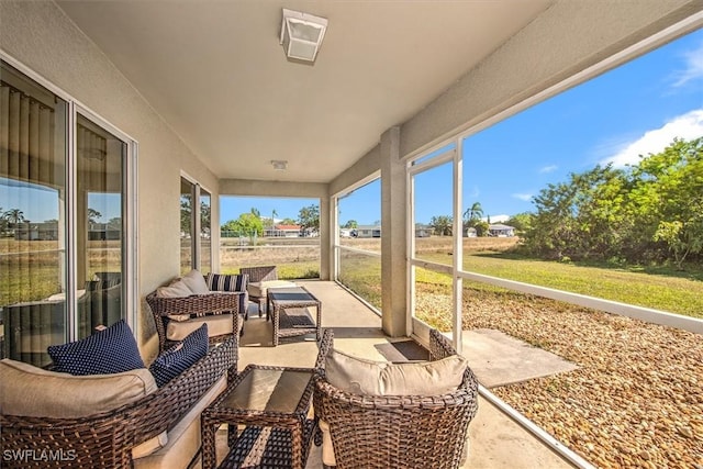 view of patio / terrace featuring an outdoor living space