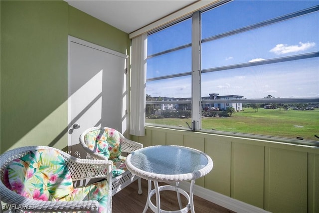 view of sunroom