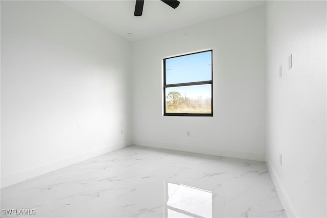 empty room with ceiling fan