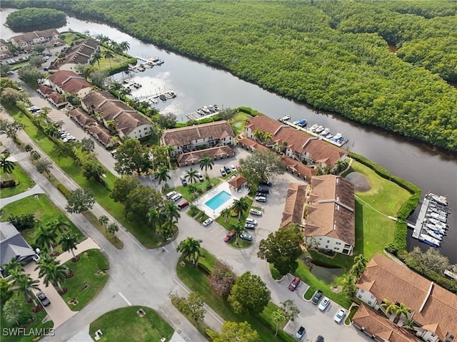 242 Newport Dr Unit 502, Naples, FL 34114 - bird's eye view with a water view