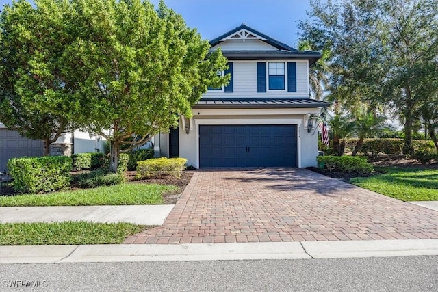 view of front of house featuring a garage