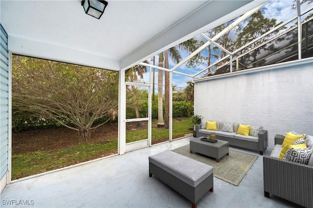 view of sunroom