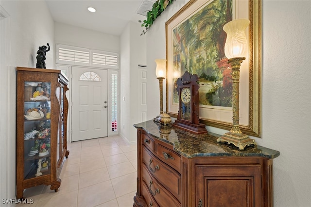 view of tiled entryway