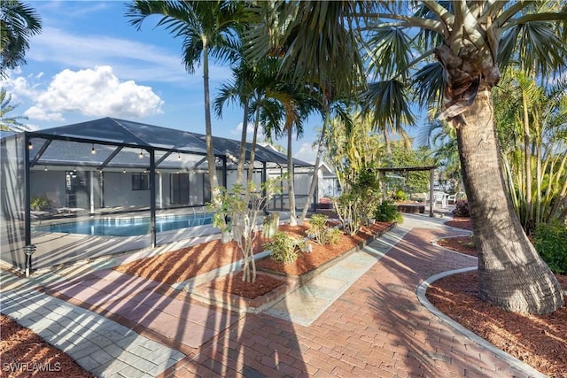 exterior space with a lanai