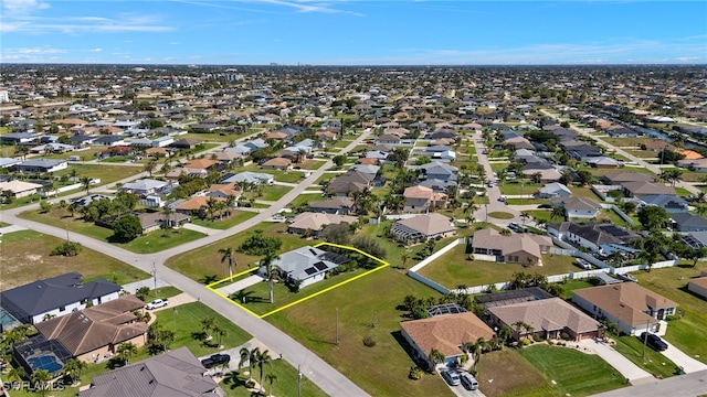 drone / aerial view with a residential view