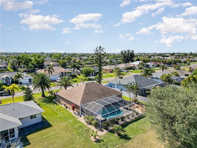 bird's eye view featuring a residential view