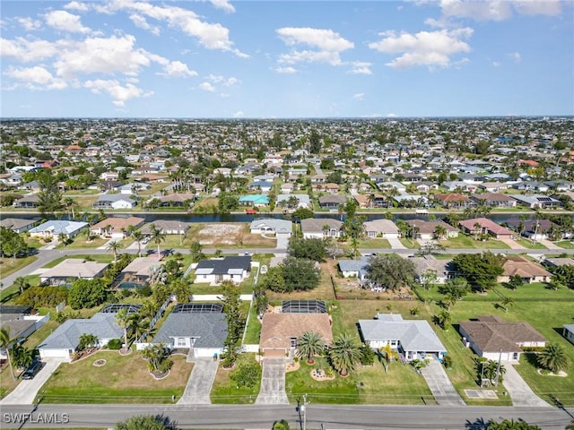 bird's eye view with a residential view