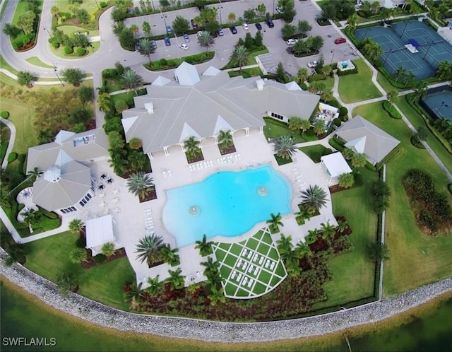 20462 Misty Woods Ct, Estero, FL 33928 - drone / aerial view of a pool