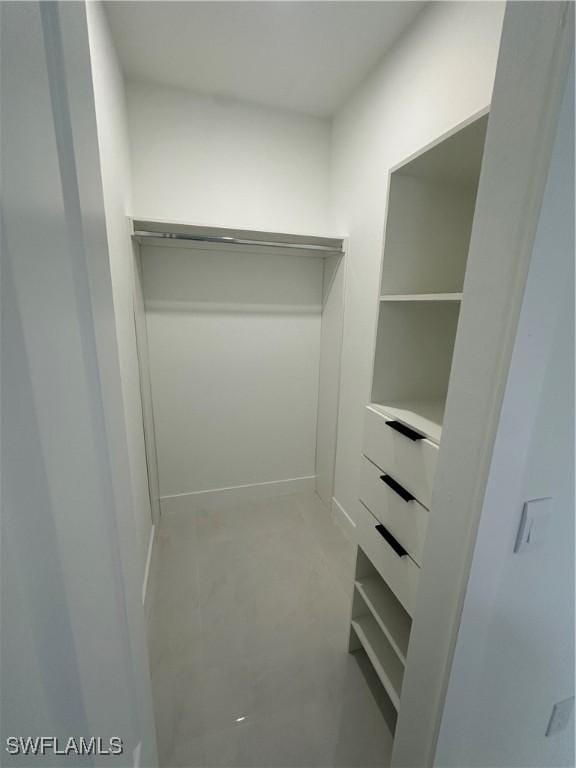 view of walk in closet