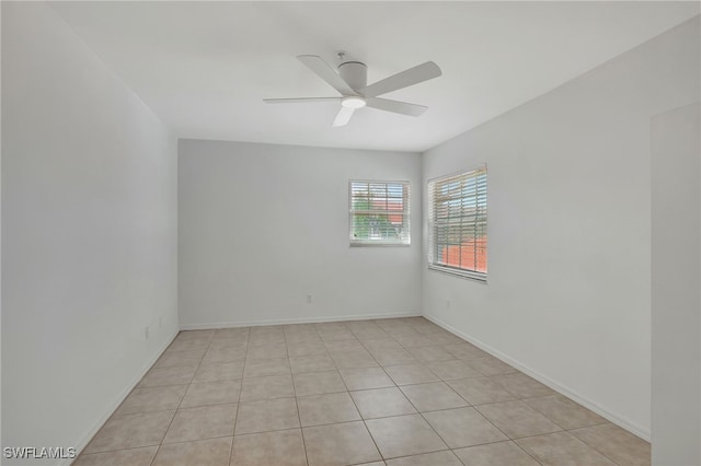 empty room with ceiling fan