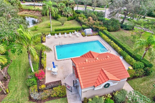 view of pool featuring a patio area