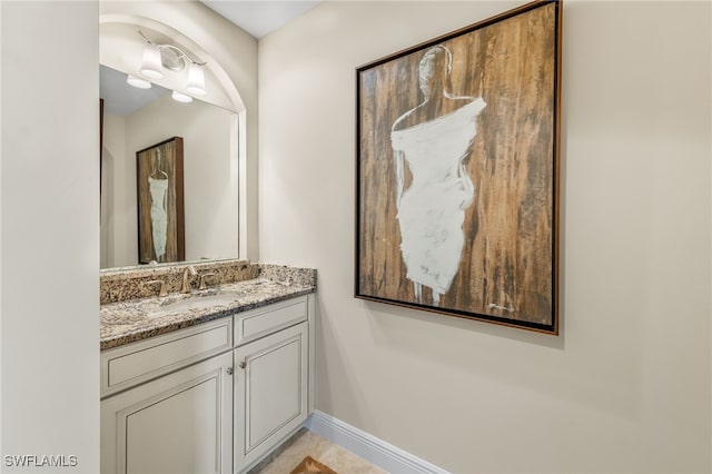 bathroom with vanity