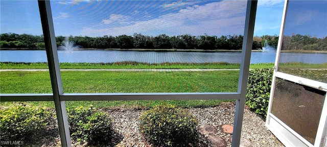 view of water feature