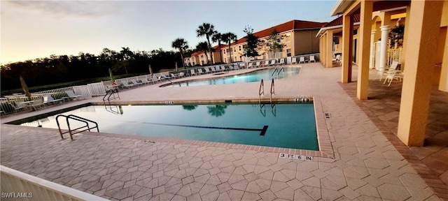 view of pool with a patio area