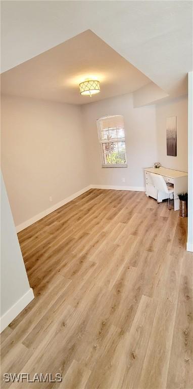 interior space with hardwood / wood-style floors