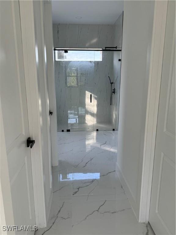 bathroom with walk in shower