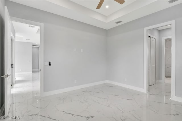 unfurnished room featuring ceiling fan