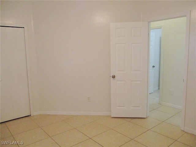 view of tiled spare room