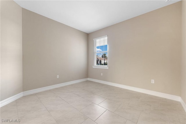 view of tiled spare room