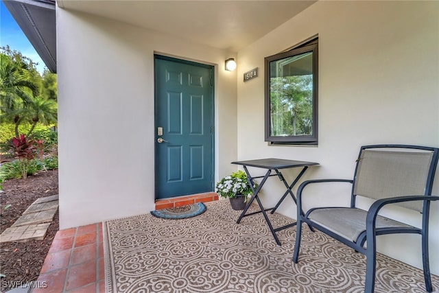 view of doorway to property