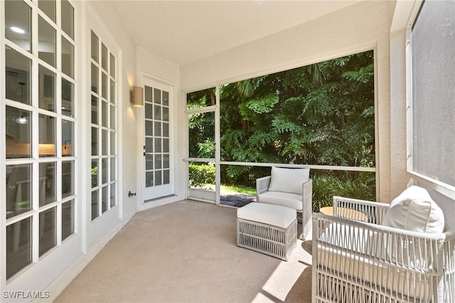 view of sunroom / solarium