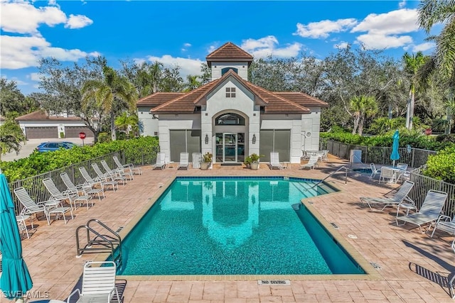 view of pool with a patio