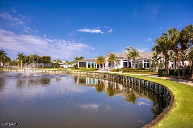 view of water feature