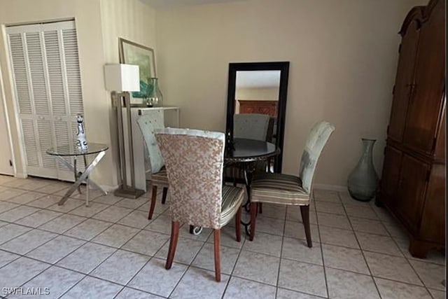 view of tiled dining room