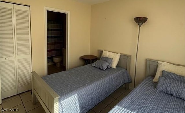 view of tiled bedroom