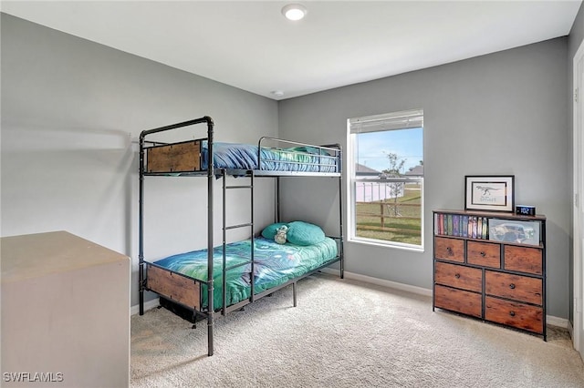 view of carpeted bedroom