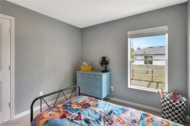 bedroom with carpet floors