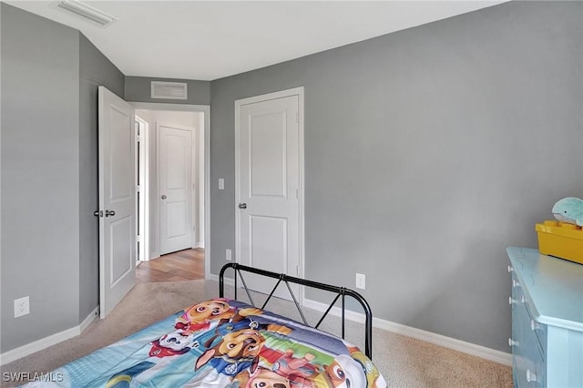 view of carpeted bedroom