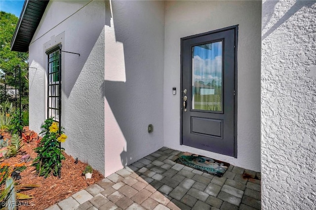 view of doorway to property