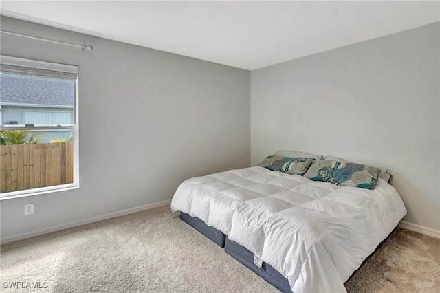 view of carpeted bedroom