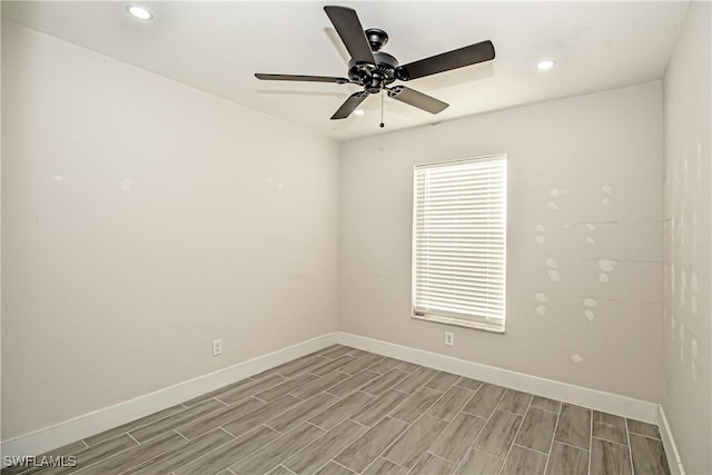 empty room with ceiling fan