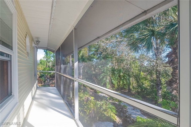 view of sunroom