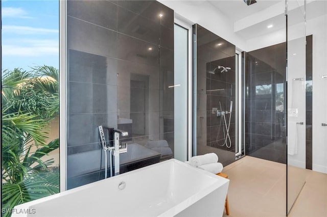 bathroom featuring a washtub