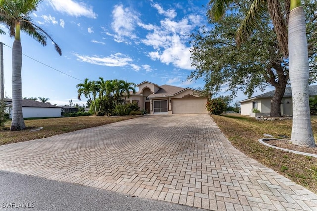 view of front of home featuring a garage