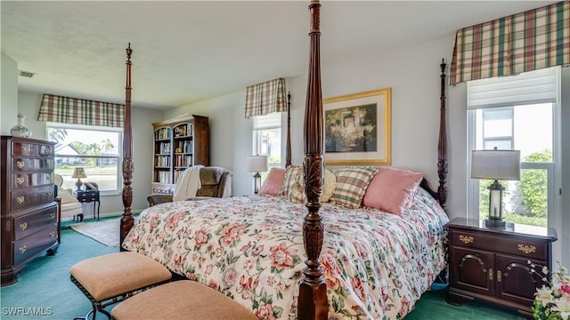 bedroom with carpet