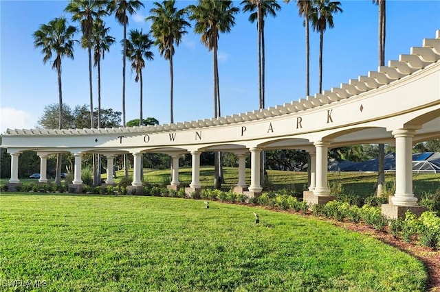 surrounding community featuring a lawn