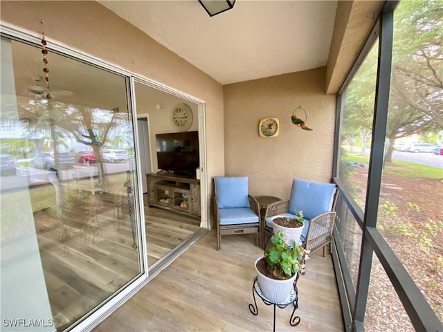 view of sunroom