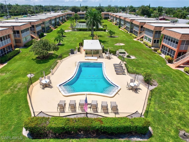 view of pool with a patio