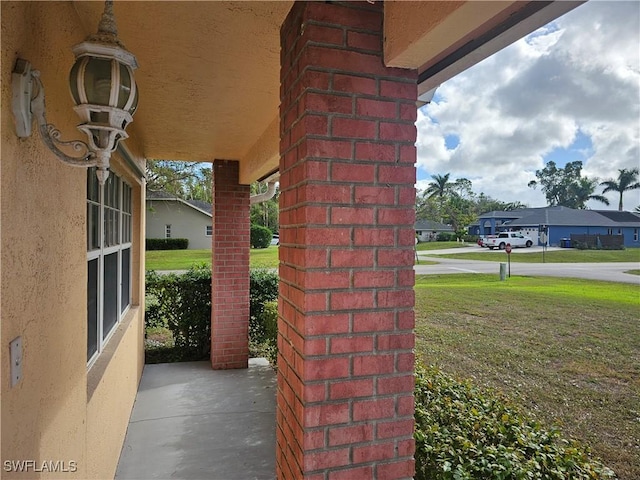 view of patio featuring covered porch