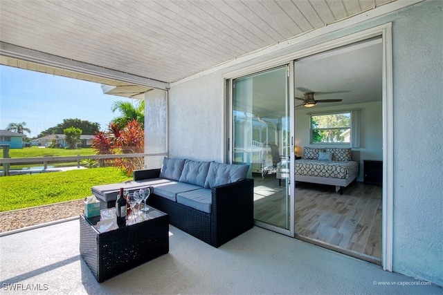 view of patio / terrace with outdoor lounge area