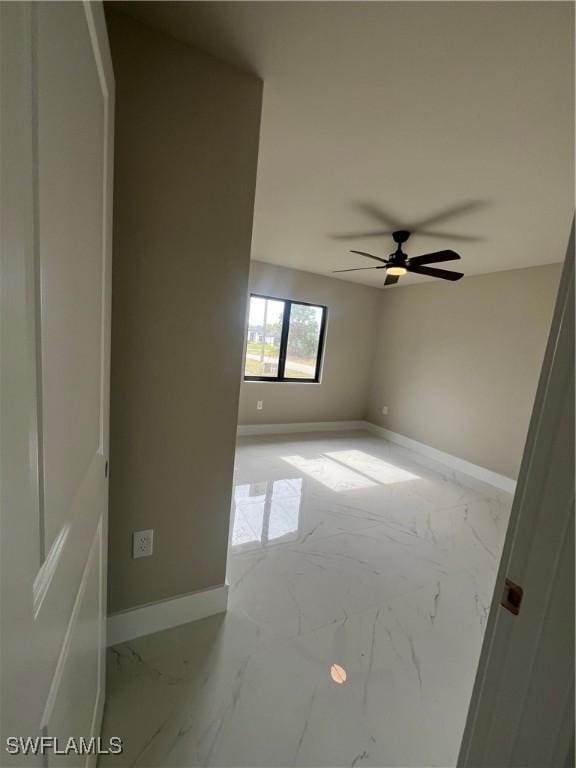 empty room with ceiling fan