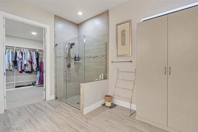 bathroom with walk in shower