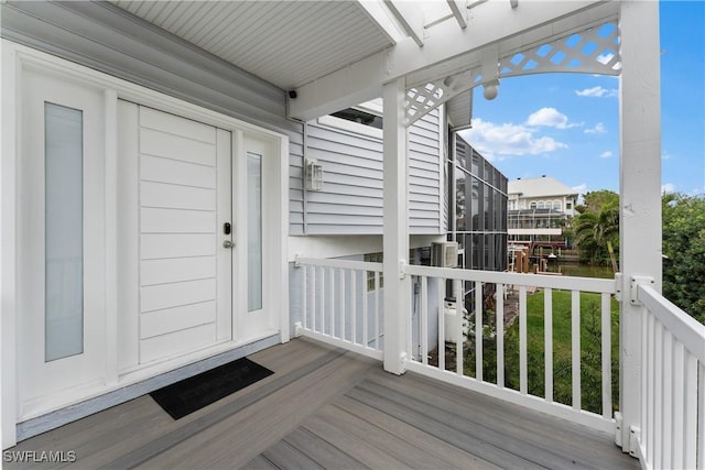 view of wooden deck