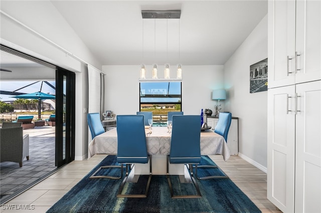 dining room with light hardwood / wood-style flooring